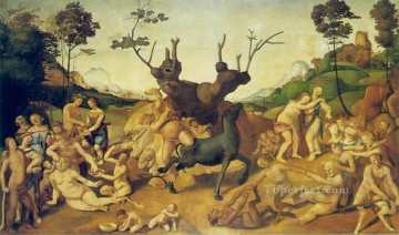 company of captain reinier reael known as themeagre company Painting - The Misfortunes of Silenus 1505 Renaissance Piero di Cosimo